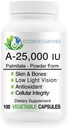 A-25.000 ui Palmitat Vegan, forma de pulbere (100 capsule) Non-GMO, suporta vedere slaba, suport imunitar, integritate celulara a pielii si oaselor, antioxidant