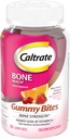 Caltrate Gummy Bites 500 mg Calciu și vitamina D Supliment, Negru Cherry, Căpșuni, Portocaliu - 50 Conte