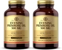 Solgar Evening Primrose Oil 500 mg - 180 Softgels, Pack of 2 - Rece Presed Source of GLA - Gluten Free, Dairy Free - 360 Total Servings