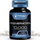 wellness LABSRX Resveratrol 120 capsule, Resveratrol Supliment, Resveratrol 1000mg Polygonum Root, Trans Resveratrol pentru imbatranire sanatoasa, inima, Brain Health Support - Vegan, Keto