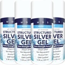 Calibri Silver Gel Extra Putere - 35ppm Gel de argint coloidal activat pentru potenta maxima - Made in USA - Formula structurata intr-un pachet de 4