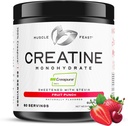 Muscle Feast Creapure Creatine Monohidrat pulbere, Vegan Keto prietenos Gluten-Free Ușor de amestecat, Muscle Recovery Supplement, Creatura pentru cresterea musculara, Creatura aroma, fructe naturale Punch 300g