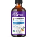 New Chapter Elderberry Kids Syrup, Advanced Immune Defense for Ages 2+, 64x Concentrated Elderberry, Sweethed with Ghroat-Soothing Grad A Honey, Non-GMO Project Verified, 4 Fl Ounce