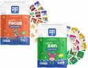 NATPAT FocusPatch (1 ambalaj) și ZenPatch (1 ambalaj) Bundle - 24 Focus Stickere de îmbunătățire și 24 Stickere calm de îmbunătățire - chimice gratuit, ajutor natural pentru focalizare și suport de spirit