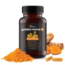 UpWellness Golden Revive + Supliment de sprijin comun Featuring Turmeric cu Pepper negru, Querbetin, şi Magneziu- Turmeric Boswellia Supliment - 6 Ingrediente active pentru îngrijire în comun - 60 capsule