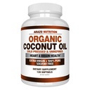 Arazo Nutrition Organic Coconut Ulei 2000 MG - 100% Extra Virgin Nerafinat Rece presat pentru suport greutate, piele, par, unghii - 120 capsule Softgel