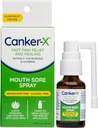 Canker-X Spray Mouth Sore, Relief de durere orală de la Canker Sores, Burns & More, No Burning & Numbing, Benzocaină-Free & Alcool-Free Ulth Ulcer Tratament, Spray Duze, 0.51 Fl. Oz.