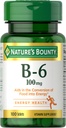 Natura's Bounty Vitamina B6 100mg Tablete - Suporturi de energie Metabolism & Sistem nervos Sănătate, 100 Ct