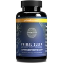 Primal Harvest Primal Sleep Supplement for Adults with Melatonin, GABA, Valerian Root, L-Tryptofan, Magneziu Bisglicinat Chelate, and Chamomile for Deep Restful Sleep