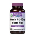 BlueBonnet Vitamina C 500 mg Plus Rosehips Capsule vegetale, 180 Conte