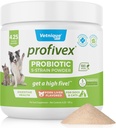 Vetnique Labs Probivex Probiotice pentru câini Toate naturale Dog Chews & pulbere pentru Digestive Health Suplimente Probiotice pentru câini 5 benzi de probiotice și prebiotice (Powder, 4.25oz)