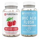 PUREFINITY Tart Cherry Extract capsule + Acid uric Flush capsule Bundle