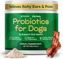 Probiotice caine pentru sanatate digestiva - Probiotic pentru câini Gut Health & Alergie Relief - Probiotice pentru câini - Drojdie, Itchy Skin and Itchy Ears - Powder Alternative la Chews Pet - TrueCanin Wild Burtly