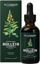 Betterbrand Mullein picături pentru Lung Detox - Mullein Leaf Tinctură cu Clorofila - ajută la susținerea sănătății respiratorii, alcool gratuit, 1 lună de aprovizionare - 60ml
