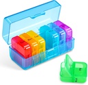 Zoksi Weekly Pill Organizator 2 ori pe zi, Blue 7 Day Am Pm Pill Box, Daily Am Pm Pill Organizator 7 Day, Portable Vitamina Pill Case, Săptămânal Pilula Cutie pentru uleiuri de pește, Vitamina, Supliment