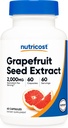 Extract de semințe de grapefruit Nutricost 2000mg, 60 capsule vegetariene - gluten gratuit, non-GMO