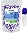 XPRS Nutra Dimensiune 4 Capsule goale - 100 Conte capsule gelatinoase mici goale - Pastile capsule DIY Umplere - Capace pure de gel pentru pastile bovine pure pentru suplimentele Do-Toit (Purple/White)