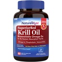 Krill Oil 1000 mg Softgels, Krill Olega-3s, EPA, DHA, Astaxantină & Fosfolipide, 60 Count (Pack of 1), Non-GMO, No Gluten, Made in the USA