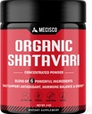 6in1 Shatavari Powder Organic - Amestecat cu Shatavari Root, Bacopa Monnieri, Ashwagandha Root, Vitex Berry, Fenugreek & Black Pepper - Suporturi întinerire, Promovează energie și vitalitate - 4 Oz