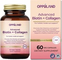 Biotina si Colagen Suplimente-Biotin 5000 mcg + Colagen pentru femei-Suporturi Păr puternic, Nails & sănătos Piele-60 Capsule vegetale