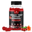 Gume de merisor 1500 mg cu D Manose - tract urinar Sănătate pentru femei și bărbați, culoare urinară și vezica urinară Suplimente de suport cu acțiune rapidă cu pulbere Hibiscus, 60 Conte