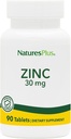 NaturasPlus tablete de zinc - 30 mg, 90 comprimate vegetariene - Suplimentul sistemului imunitar pentru creșterea celulară și repararea - promovează digestia sănătoasă, metabolismul și vederea - Gluten-free - 90 serviri