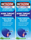 Betadină Sore Throat Relief Gargle, Aromă de mentă, Antiseptică cu acţiune rapidă, Povidonă-Iod 0,5%, 8 oz (Pachet de 2)