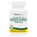 NaturesPlus Shot-O-B12 5000 mcg - 30 comprimate de eliberare susţinută, pachet de 2 - Susţine producţia de energie & Mood - vegetarian, gluten gratuit - 60 total serviri