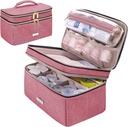 Medicina sac de depozitare flacon de pastile Organizator cu portable mici pungi de medicamente de călătorie Organizator flacon de urgenta Acasa Kit de prim ajutor (Red)