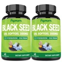 Premium Black Seed Oil Softgel Capsule - 2 Packs 60 Conte 500mg - 4 Luna Aprovizionare pentru imunitate, Circulație, Digestive, Piele, Hair & Body Management