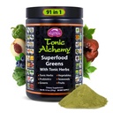 Dragon Herbs Tonic Alchemy Superfood Greens Pulbere cu 91 Ingrediente: Tonic Herbs, Ashwagandha, Ciuperci, Probiotice, Super Greens, Seaweeds, Fructe, Legume, Spirulina - 30 Serviri