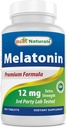 Cel mai bun naturals Melatonin 12 mg (1 an de aprovizionare) - Drog-free Nighttime Sleep Aid - Melatonină pentru somn și relaxare, 365 Conte (365 Count (Pachet de 1)