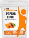BulkSupplements.com Papaya Fruit Extract pulbere - Papaya Extract, pentru suport digestiv - Gluten gratuit, 1g per Serving, 100g (3.5 oz) (Pachet de 1)