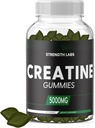 Creatură fără zahăr 5g pentru bărbați și femei - Creatină masticabile Monohidrat Gume construi dimensiunea cu L-Theanină și vitamina B12 5000mg Bodybuilding Bodybuilder Forta musculara - Pre-Workout Creștere
