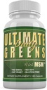 Sanatate zilnica, Verzi Ultimate cu MSM 1925mg Vegan Ingrediente naturale super-alimentare Legume nutritionale Alkalizing Suplimentul energetic imun 180 Capsule (1 lună de aprovizionare)