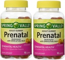 Valea Primăverii Adulţi Gummy Multivitamine prenatale cu DHA & Acid folic (Pachet de 2) 180 Gumete Total