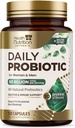 Probiotice 60 Miliarde CFU + 10 Trains - Daily Probiotic Lactobacillus Blend pentru Immun, Digestive & Gut Health Support, Prebiotice și Probiotice, Gaz și Blooting pentru femei și bărbați - 120 capsule