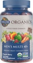 Garden of Life Organics Men 40+ Gummy Vitamins - Berry - Certified Organic, Non-GMO, Vegan, Kosher Complete Multi - Methyl B12, C & D3 - Gluten, Soy & Dairy Free, 120 Real Fruit Gummies