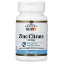 21st Century HealthCare Zinc Citrate comprimate 50mg, 60 Count
