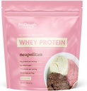 ProDough Gourmet Whey Izolate Hidrolized Proteine Pulbere pentru Shake Mix- Easy Digest Enzyme Blend, 25g Proteina per Serving, Ingrediente naturale, Gluten Free, Keto Friendly (Neapolitan)