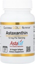 Astaxantină de California Gold Nutrition - Featuring AstaLif® Pure Islandan Astaxantină - Gluten Free, Non-GMO - 12 mg - 30 Veggie Softgels