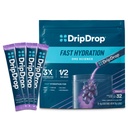Pachete de hidratare dripDrop - Struguri - Electroliţi de unică folosinţă Mix de băutură - non-GMO, Gluten Free, Vegan - 32 Sticks