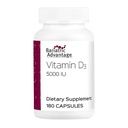 Avantaj bariatric Vitamina D3 5000 UI - Capsule de vitamina D bariatrică - Suport pentru rezistenţă osoasă - Apă - Înghiţire uşoară - 180 Conte