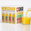 +GNGR 24 Shots Variety Pack of Organic Imunity Boosing Ginger Shots - Rece presat Ginger Shots for All Natural Digestive and Immune Support - Nimic artificial - USDA Organic 2 fl oz (Pachet de 24)