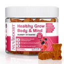 Crestere sanatoasa Inaltime Gummies bogat în calciu, vitamine C, D3, K2, L-Arginină, Ashwagandha, și alții, Boost Bone Health & Imunitate, Multivitamine, pentru copii 5+, Adolescenți și Adulți.