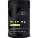 Cercetare sportivă Vitamina K Multi-Spectrum - Trei tipuri de vitamina K: K1, K2 MK-4 & K2 MK-7 - Vegan prietenos, Capsule Plantgel - 60 softgels