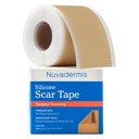 NUVADERMIS Silicon Cicatrice bandă pentru cicatrici chirurgicale - 120" x 1.5" Roll - medical grad Scar bandă pentru riduri, cicatrici chirurgicale, cicatrici Keloid, și cicatrici hipertrofice - foi Scar roll - 1 ambalaj
