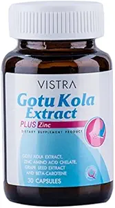Vistra Gotu Kola extract Plus Zinc supliment alimentar produs 30 capsule pentru tratament acnee