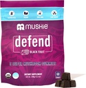 Mushie 100% Organic 5 Super Mushroom Complex Gummies - 2000mg Reishi, Turcia Coada, Maitake, Chaga & Shiitake Blend - Gut Health & Immune Support with Vitamina D - Vegan, Gluten-Free - 60 Count